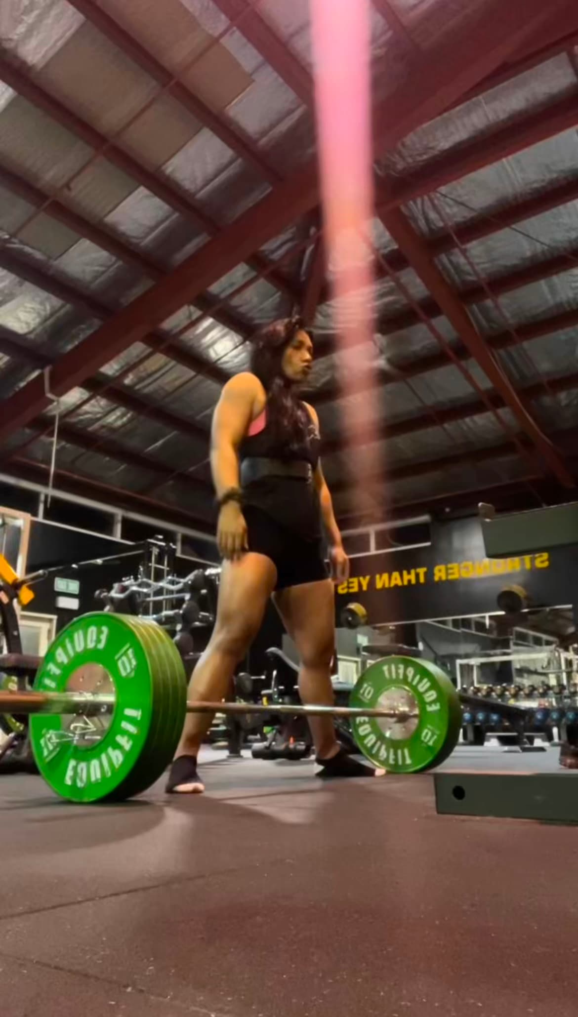 Dana training at the gym